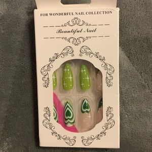 Long St. Patrick’s Day Themed Nails